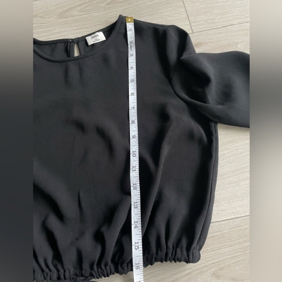 🛍️  *In black* Wilfred Eleonora crewneck blouse, cropped oversized XXS - Picture 1 of 8